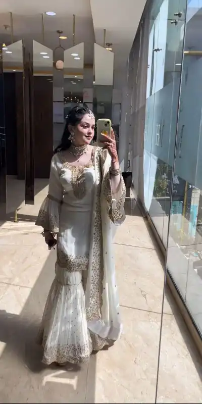 NSR 797 White Color Faux Georgette Embroidery Work Salwar Suit Casual, Party Festive, Events Etc. Expected Delivery 4-6 Working Days @2099/ | Jump Suits, Salwar suit, Casual Suits, Creative suits, Designer Suits, Palazzo Suits, Party Wear Suits, Patiala Suits, Straight Suits