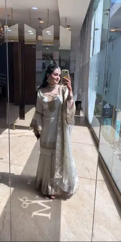 NSR 797 White Color Faux Georgette Embroidery Work Salwar Suit Casual, Party Festive, Events Etc. Expected Delivery 4-6 Working Days @2099/ | Jump Suits, Salwar suit, Casual Suits, Creative suits, Designer Suits, Palazzo Suits, Party Wear Suits, Patiala Suits, Straight Suits