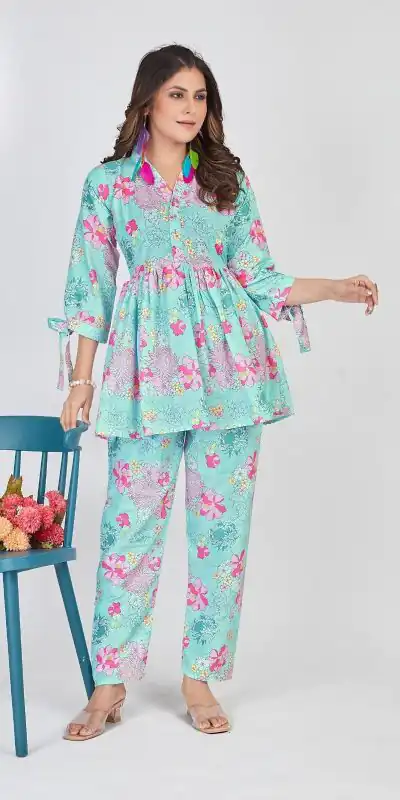 INLI 1008 Blue Color Soft Poly Linen Print Work Kurti Casual, Wedding, Party, Festive, Events Expected Delivery 4-6 Working Days @1699 | Kurti, Bollywood Kurti, Creative Kurtis, Designer Kurti, Party Wear Kurti, Selfie Kurti