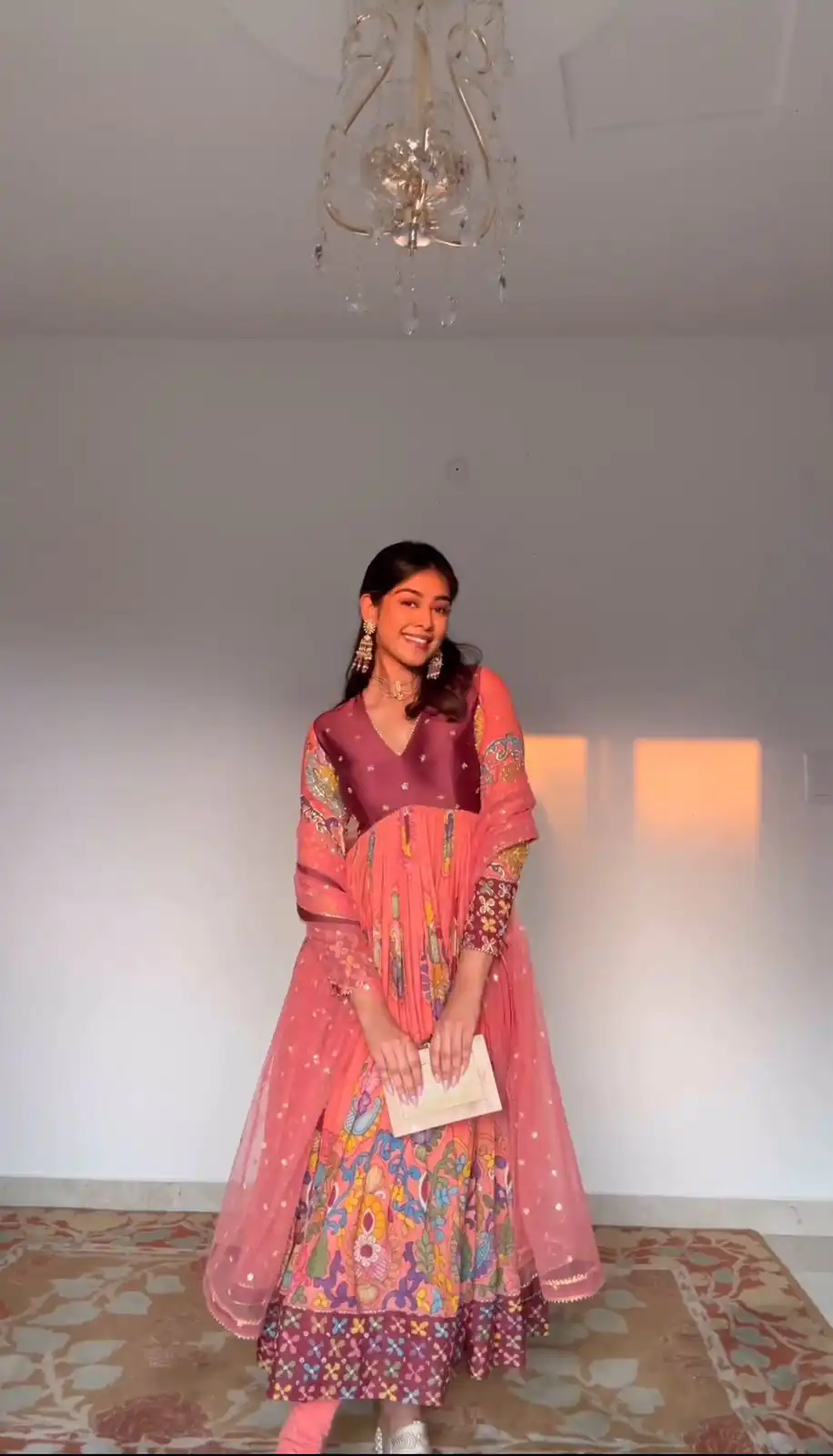 PC 379 Pink  Color Chant Crepe Kalamkari Printed Gown Casual, Party Wear, Events, Festivals Wear Etc. Expected Delivery 4-6 Working Days @1999/- | Gowns, Bollywood Gowns, Creative Gowns, Designer Gowns, Embroidered Gowns, Party Wear Gowns