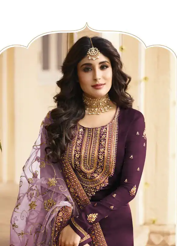 DS 22421 Purple color Georgette Embroidered Sequence Salwar Suit Casual, Wedding, Party, Festive, Events . Expected Delivery  4-6 Working Days @2349/- | Salwar suit, Casual Suits, Creative suits, Designer Suits, Palazzo Suits, Party Wear Suits, Patiala Suits, Straight Suits