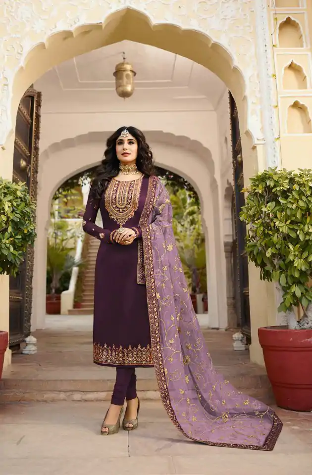 DS 22421 Purple color Georgette Embroidered Sequence Salwar Suit Casual, Wedding, Party, Festive, Events . Expected Delivery  4-6 Working Days @2349/- | Salwar suit, Casual Suits, Creative suits, Designer Suits, Palazzo Suits, Party Wear Suits, Patiala Suits, Straight Suits