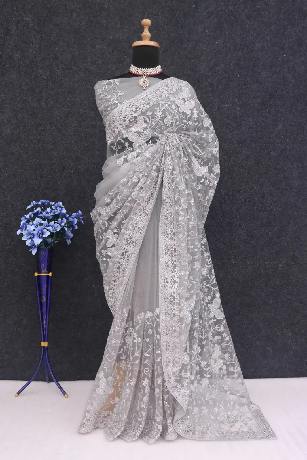 BT RIDDHI Blue Color Butterfly Net Embroidery Sequence Saree Casual, Party Wear, Traditional Wear, Wedding Wear, Events Etc.@2149/- | Designer Sarees, Sarees, Bollywood Sarees, Creative Sarees, Ethnic Saree, Modern Digital sarees, Party Wear Sarees