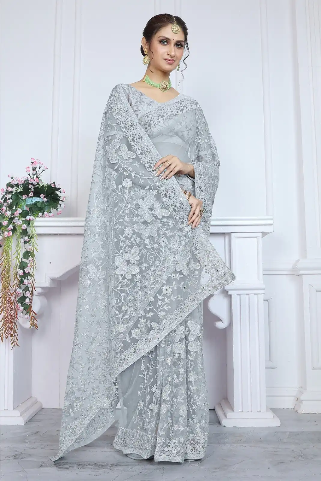 BT RIDDHI Blue Color Butterfly Net Embroidery Sequence Saree Casual, Party Wear, Traditional Wear, Wedding Wear, Events Etc.@2149/- | Designer Sarees, Sarees, Bollywood Sarees, Creative Sarees, Ethnic Saree, Modern Digital sarees, Party Wear Sarees