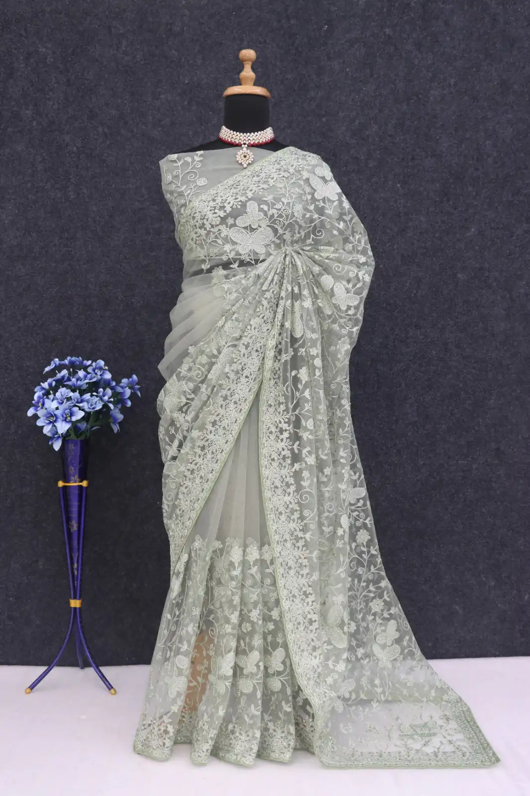 BT RIDDHI Green Color Butterfly Net Embroidery Sequence Saree Casual, Party Wear, Traditional Wear, Wedding Wear, Events Etc.@2149/- | Designer Sarees, Sarees, Bollywood Sarees, Creative Sarees, Ethnic Saree, Modern Digital sarees, Party Wear Sarees