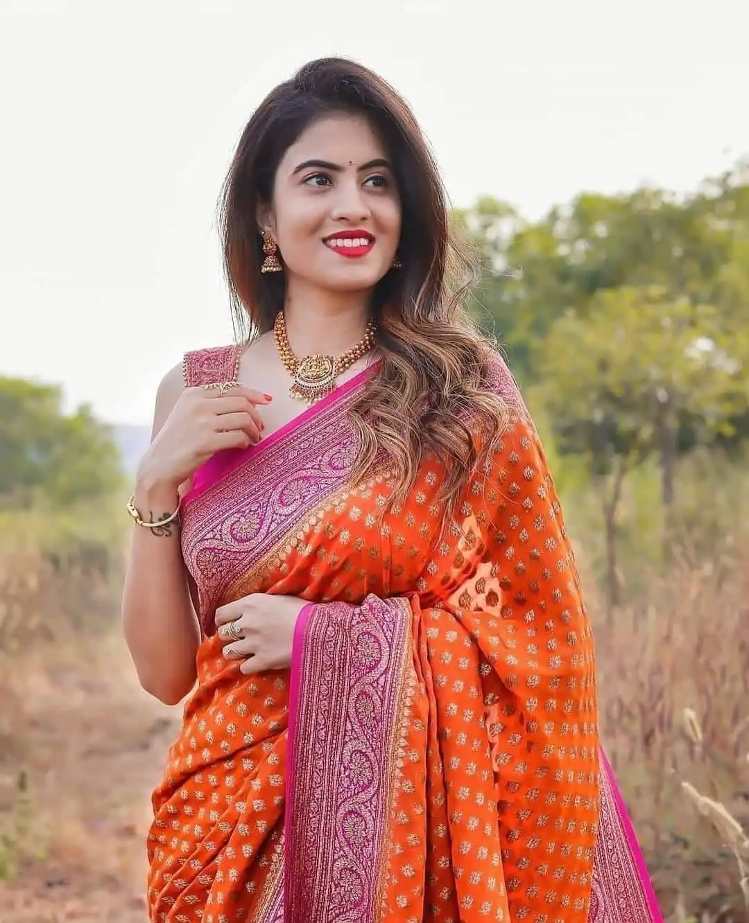SC Orange butti Color Soft Silk Golden Zari Design Work Saree , Party Wear, Events, Festivals Expected Delivery 4-6 Working Days 1499/- | Designer Sarees, Sarees, Bollywood Sarees, Creative Sarees, Embroidered Sarees, Ethnic Saree, Modern Digital sarees, Party Wear Sarees