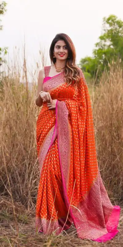 SC Orange butti Color Soft Silk Golden Zari Design Work Saree , Party Wear, Events, Festivals Expected Delivery 4-6 Working Days 1499/- | Designer Sarees, Sarees, Bollywood Sarees, Creative Sarees, Embroidered Sarees, Ethnic Saree, Modern Digital sarees, Party Wear Sarees