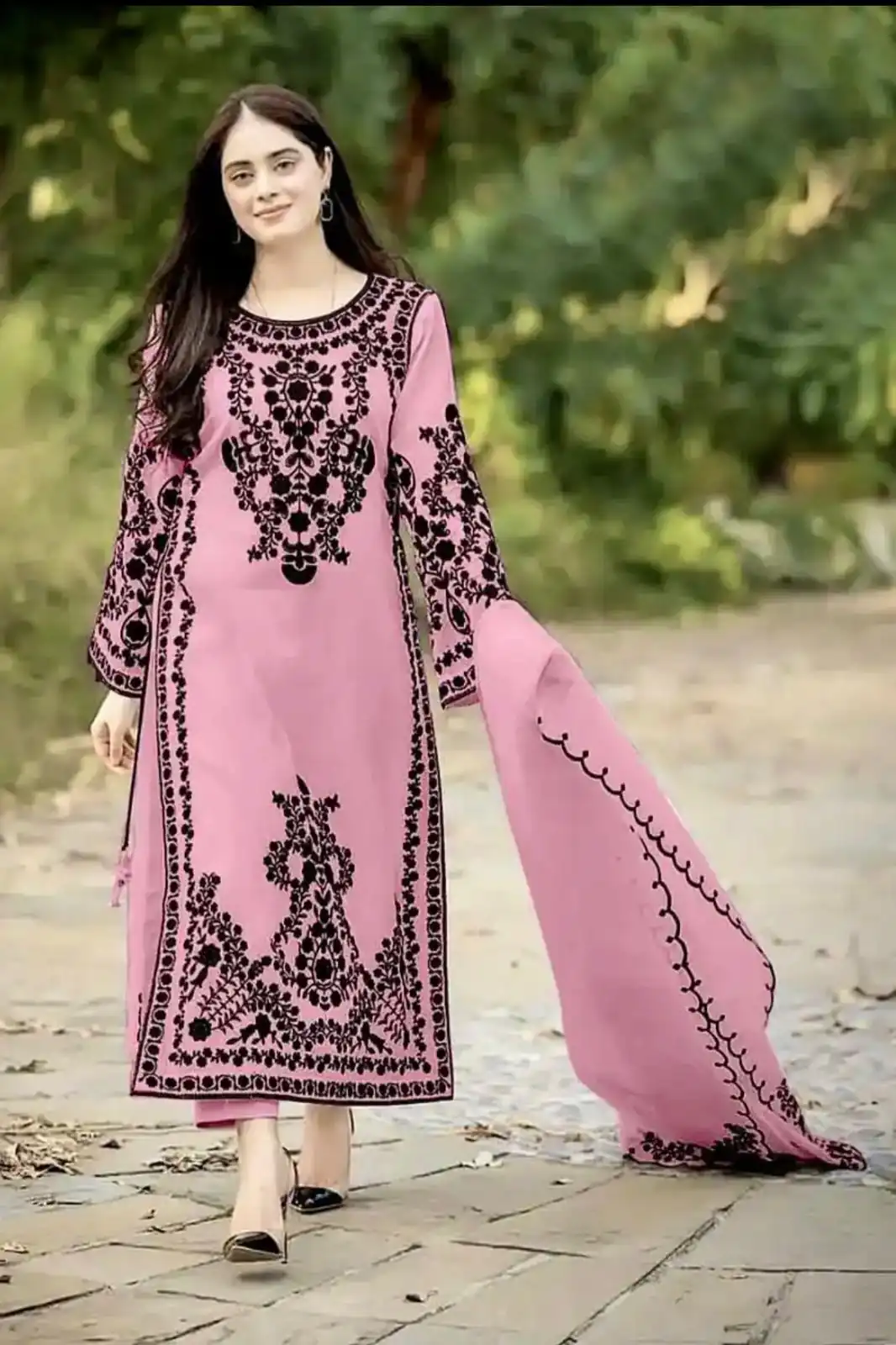 SSR 368 Pink Color Georgette Embroidery Sequins Sharara Suit Wedding, Party, Festive, Events Etc.   Expected Delivery 4-6 Working Days @1849/- | Casual Suits, Salwar suit, Creative suits, Designer Suits, Palazzo Suits, Party Wear Suits, Straight Suits