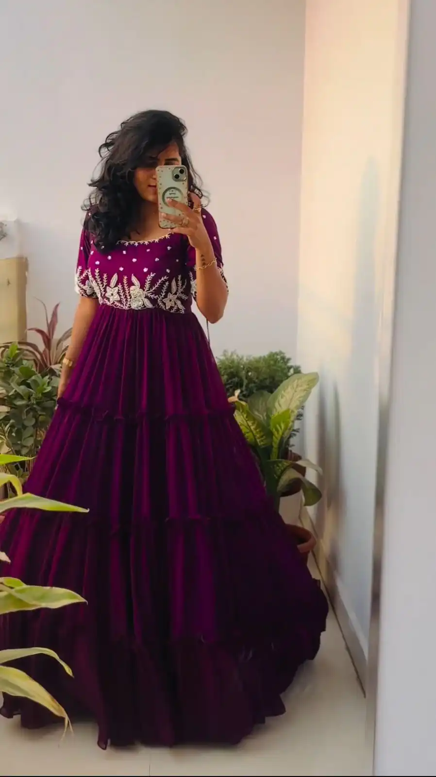 PC 378 Purple Color Fox Georgette Embroidery Thread Gown Casual, Party Wear, Events, Festivals Wear Etc. Expected Delivery 4-6 Working Days @1849/- | Gowns, Bollywood Gowns, Creative Gowns, Designer Gowns, Embroidered Gowns, Party Wear Gowns