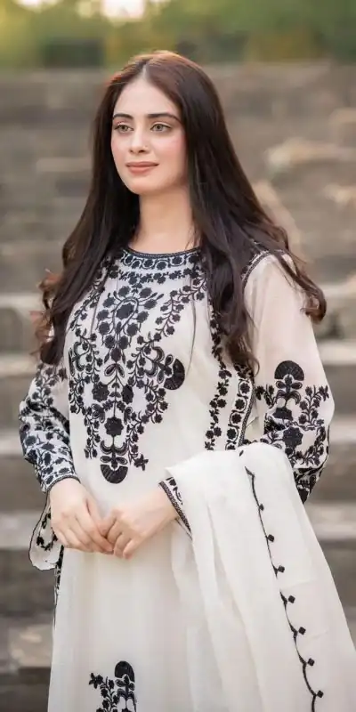 SSR 368 White Color Georgette Embroidery Sequins Sharara Suit Wedding, Party, Festive, Events Etc. Expected Delivery 4-6 Working Days @1849/- | Salwar suit, Casual Suits, Creative suits, Designer Suits, Palazzo Suits, Party Wear Suits, Straight Suits