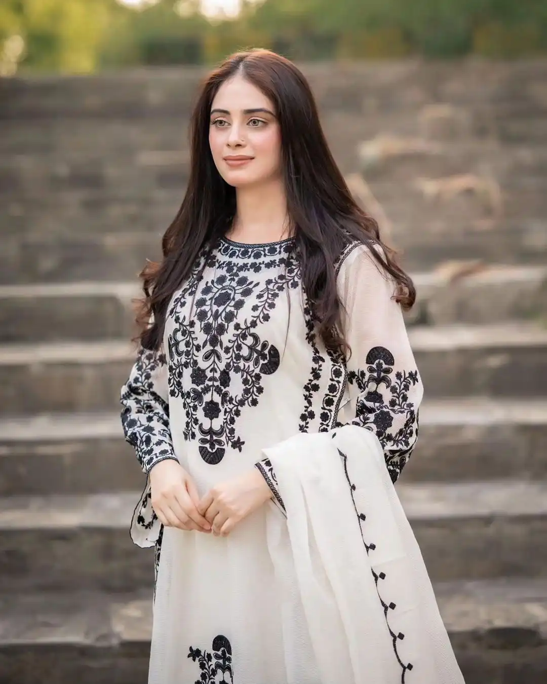 SSR 368 White Color Georgette Embroidery Sequins Sharara Suit Wedding, Party, Festive, Events Etc. Expected Delivery 4-6 Working Days @1849/- | Salwar suit, Casual Suits, Creative suits, Designer Suits, Palazzo Suits, Party Wear Suits, Straight Suits