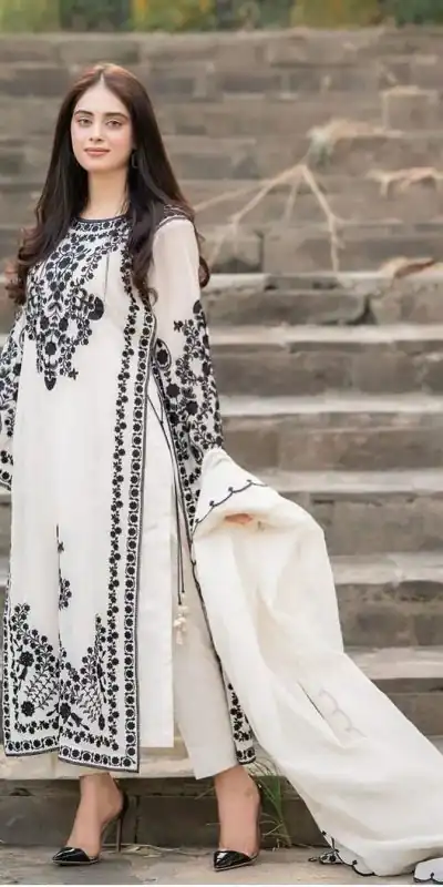 SSR 368 White Color Georgette Embroidery Sequins Sharara Suit Wedding, Party, Festive, Events Etc.   Expected Delivery 4-6 Working Days @1849/- | Salwar suit, Casual Suits, Creative suits, Designer Suits, Palazzo Suits, Party Wear Suits, Straight Suits