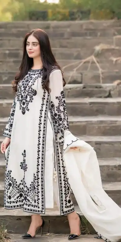 SSR 368 White Color Georgette Embroidery Sequins Sharara Suit Wedding, Party, Festive, Events Etc.   Expected Delivery 4-6 Working Days @1849/- | Salwar suit, Casual Suits, Creative suits, Designer Suits, Palazzo Suits, Party Wear Suits, Straight Suits