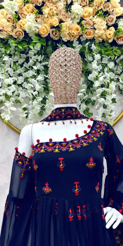 RTC 5576 Blue Color Foix Georgette Thread Sequence Work Salwar Suit Wedding, Party, Festive, Events Etc. Expected Delivery 4-6 Working Days @2099/- | Jump Suits, Salwar suit, Casual Suits, Creative suits, Designer Suits, Palazzo Suits, Party Wear Suits, Patiala Suits, Straight Suits