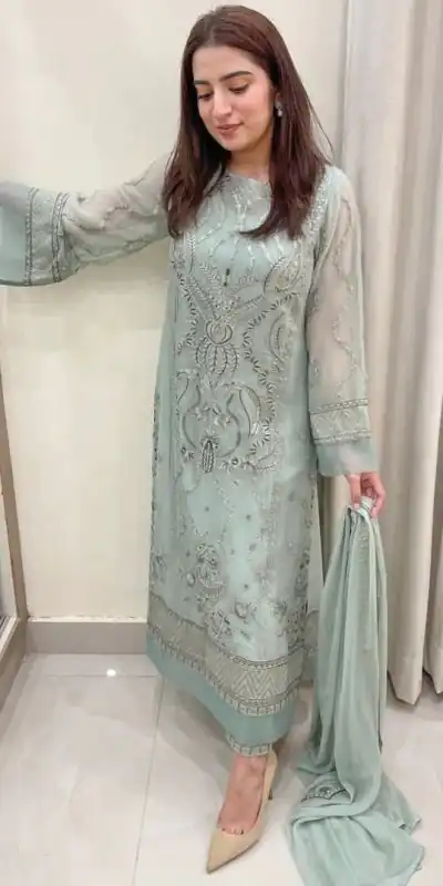 AD154 Blue Grey Color Georgette Embroidery Sequence Salwar Suit Wedding, Party, Festive, Events Expected Delivery 4-6 Working Days @ 2099/- | Salwar suit, Casual Suits, Creative suits, Designer Suits, Palazzo Suits, Party Wear Suits, Patiala Suits, Straight Suits