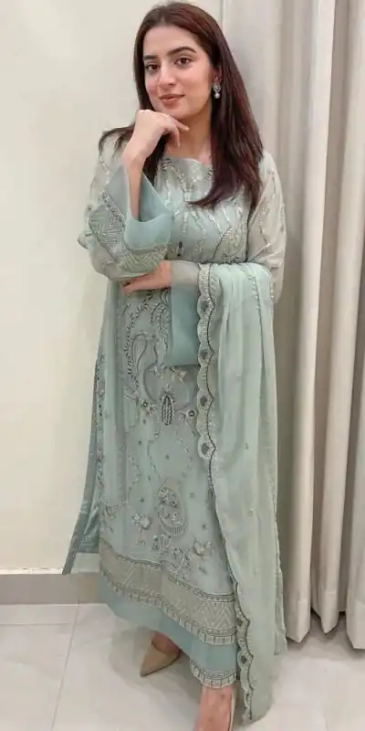 AD154 Blue Grey Color Georgette Embroidery Sequence Salwar Suit Wedding, Party, Festive, Events Expected Delivery 4-6 Working Days @ 2099/- | Salwar suit, Casual Suits, Creative suits, Designer Suits, Palazzo Suits, Party Wear Suits, Patiala Suits, Straight Suits