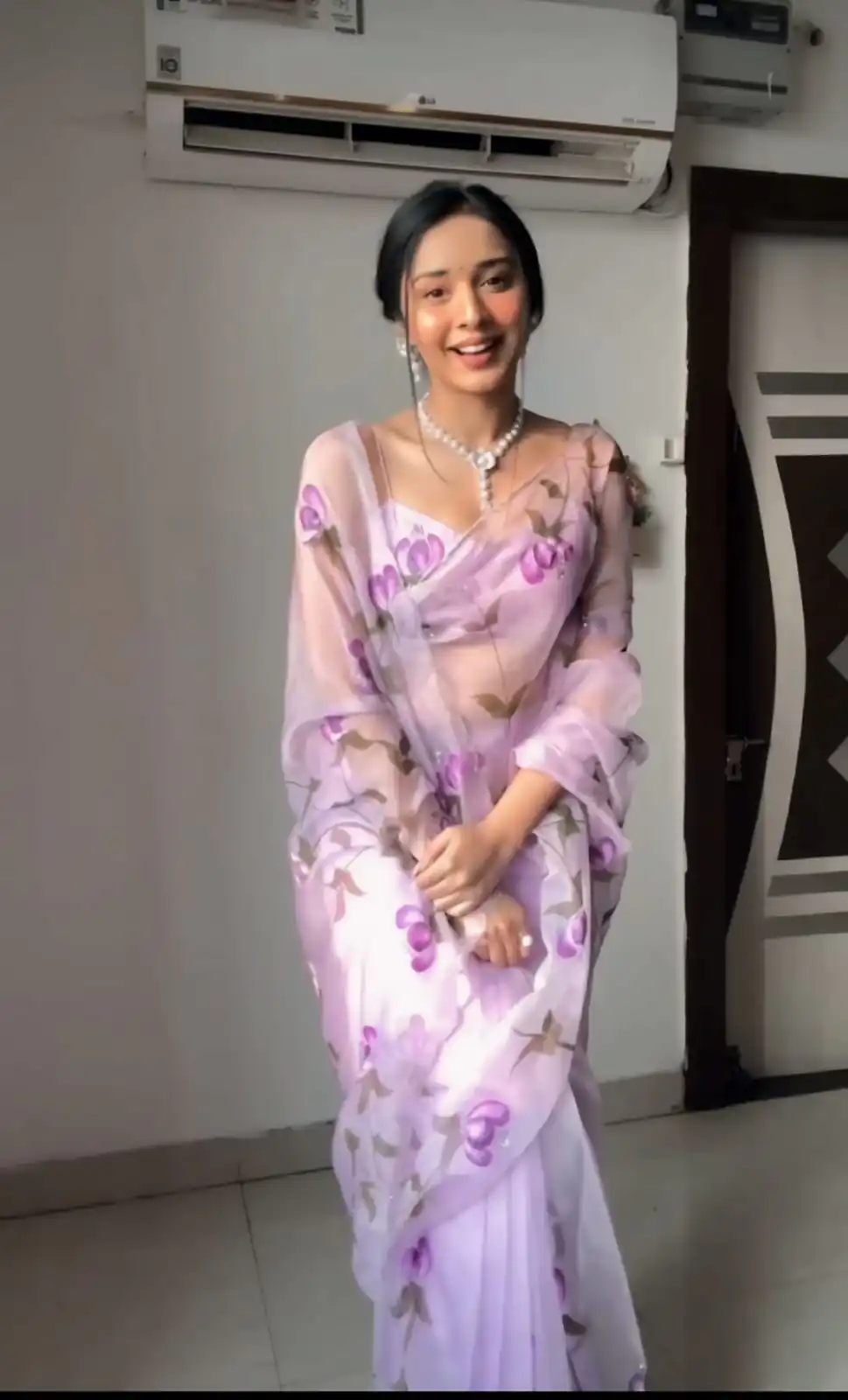 SC 258 Lavender Color Soft Organza Silk Pastel Color Flower Design Saree , Party Wear, Events, Festivals Expected Delivery 4-6 Working Days 1599/- | Designer Sarees, Sarees, Bollywood Sarees, Creative Sarees, Embroidered Sarees, Ethnic Saree, Modern Digital sarees, Party Wear Sarees