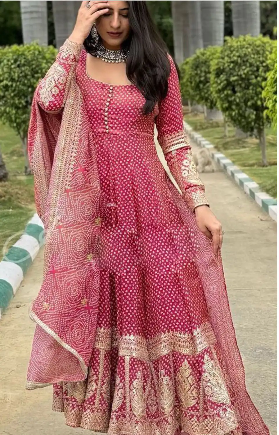 VLM 188 Pink color Georgette Material Digital Printed Anarkali Suit Casual, Wedding, Party, Festive, Events . Expected Delivery  4-6 Working Days @2299/- | Anarkali Suits, Bollywood Anarkali, Creative-Anarkali, Designer Anarkali, Embroidered Anarkali, Party Wear Anarkali