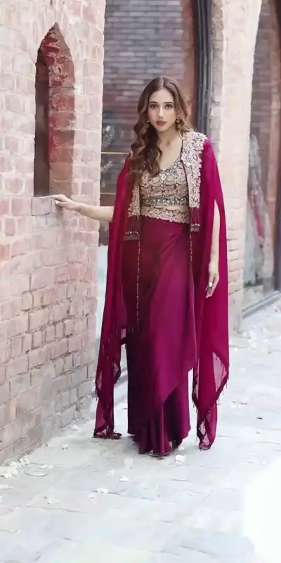 ST 1031 Purple Color Georgette Embroidery Work Lehenga Choli Koti Casual, Wedding, Party, Festive, Events Etc. Expected Delivery 4-6 Working Days @1849/- | Lehenga, Bollywood Lehenga, Creative Lehenga, Designer Lehenga, Embroidered Lehenga, Party Wear Lehenga