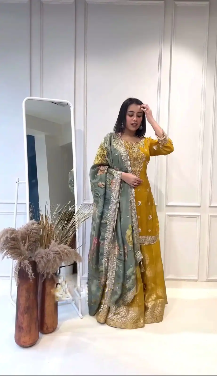 NSR 807 Yellow Color Pure Heavy Chinnon Silk Embroidery Salwar Suit Casual, Party Festive, Events Etc. Expected Delivery 4-6 Working Days @2199/ | Jump Suits, Salwar suit, Casual Suits, Creative suits, Designer Suits, Palazzo Suits, Party Wear Suits, Patiala Suits, Straight Suits