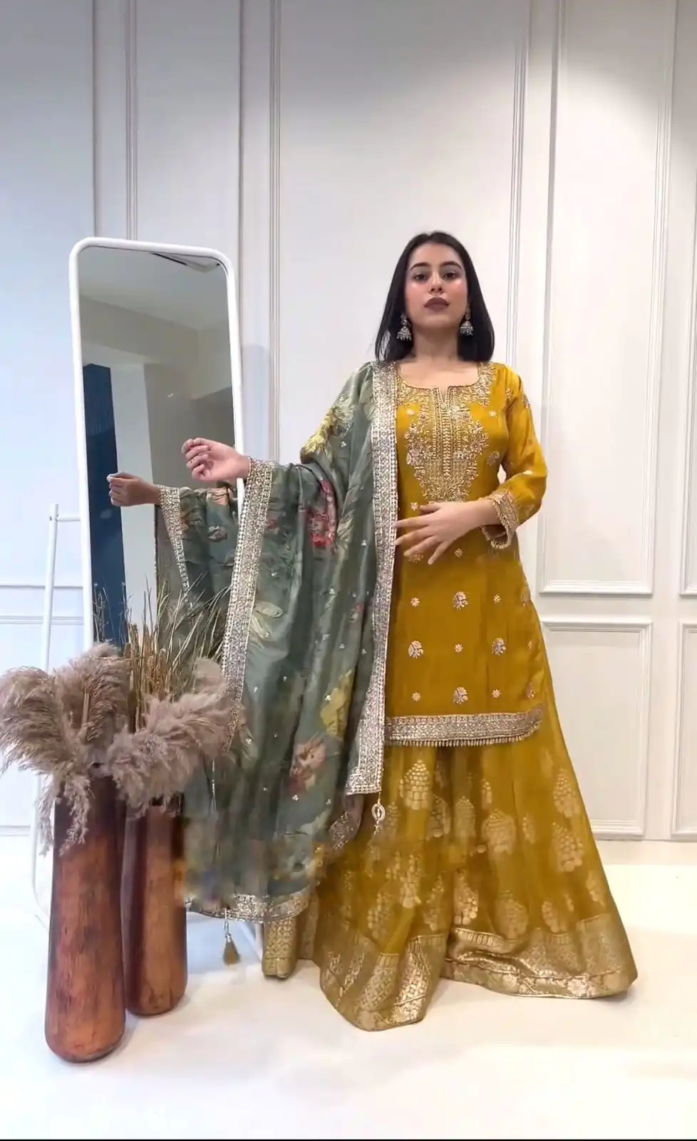 NSR 807 Yellow Color Pure Heavy Chinnon Silk Embroidery Salwar Suit Casual, Party Festive, Events Etc. Expected Delivery 4-6 Working Days @2199/ | Jump Suits, Salwar suit, Casual Suits, Creative suits, Designer Suits, Palazzo Suits, Party Wear Suits, Patiala Suits, Straight Suits