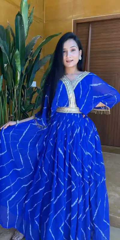   Ram 006 Royal Blue Color Fox Georgette Embroidery Lace Work Gown Casual, Wedding, Party, Festive, Events Etc. Expected Delivery 4-6 Working Days @1949/- | Gowns, Bollywood Gowns, Creative Gowns, Designer Gowns, Embroidered Gowns, Party Wear Gowns