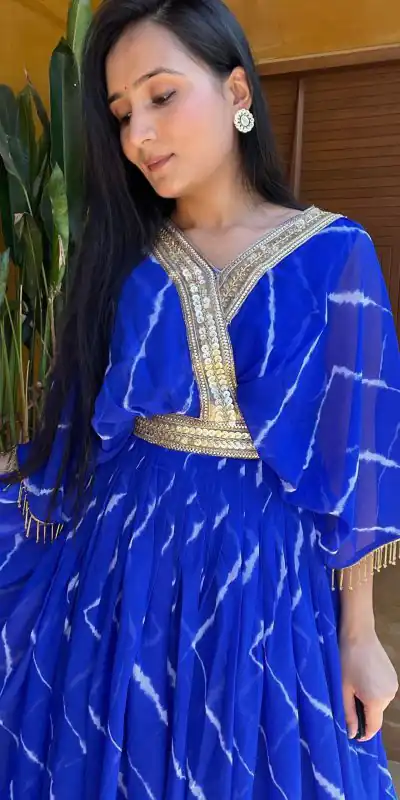   Ram 006 Royal Blue Color Fox Georgette Embroidery Lace Work Gown Casual, Wedding, Party, Festive, Events Etc. Expected Delivery 4-6 Working Days @1949/- | Gowns, Bollywood Gowns, Creative Gowns, Designer Gowns, Embroidered Gowns, Party Wear Gowns