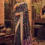 DDF 502 Black Color Kashmiri Running Thread Zari Work Saree Casual, Party Wear, Events, Festivals Etc. Expected Delivery 4-6 Working Days 2399/- | Designer Sarees, Sarees, Bollywood Sarees, Creative Sarees, Embroidered Sarees, Ethnic Saree, Modern Digital sarees, Party Wear Sarees