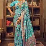 DDF 502 Blue Color Kashmiri Running Thread Zari Work Saree Casual, Party Wear, Events, Festivals Etc. Expected Delivery 4-6 Working Days 2399/- | Designer Sarees, Sarees, Bollywood Sarees, Creative Sarees, Embroidered Sarees, Ethnic Saree, Modern Digital sarees, Party Wear Sarees