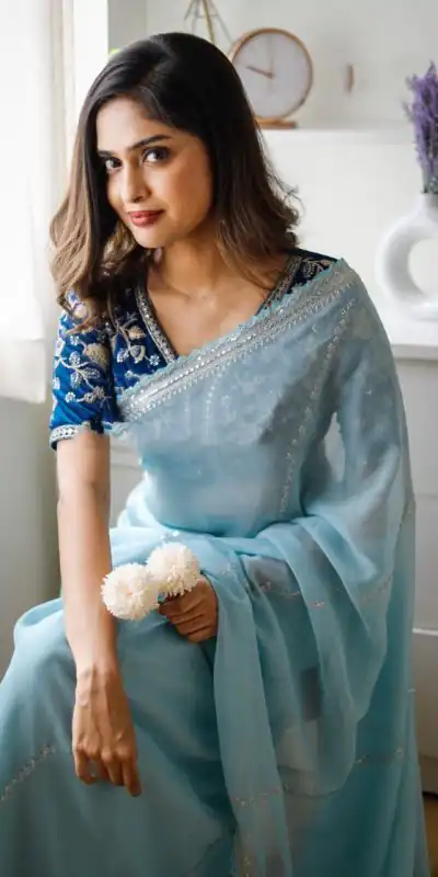  AC CADBURY Blue Color Pure Soft Organza Zari Sequence Saree Casual, Wedding, Festive, Events Expected Delivery 4-6 Working Days @1949/- | Designer Sarees, Sarees, Bollywood Sarees, Creative Sarees, Embroidered Sarees, Ethnic Saree, Modern Digital sarees, Party Wear Sarees