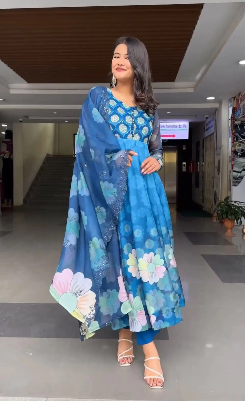 VLM 184 Blue color Tabby Silk Embroidery Digital Print Salwar Suit Casual, Wedding, Party, Festive, Events . Expected Delivery  4-6 Working Days @2099/- | Jump Suits, Salwar suit, Casual Suits, Creative suits, Designer Suits, Palazzo Suits, Party Wear Suits, Patiala Suits, Straight Suits