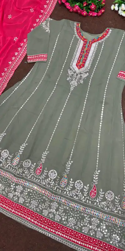 KF 1638 Grey Color Georgette Embroidered Sequence Salwar Suit Wedding, Party, Festive, Events Etc.  Expected Delivery 4-6 Working Days @2199/-Only | Salwar suit, Casual Suits, Creative suits, Designer Suits, Palazzo Suits, Party Wear Suits, Straight Suits