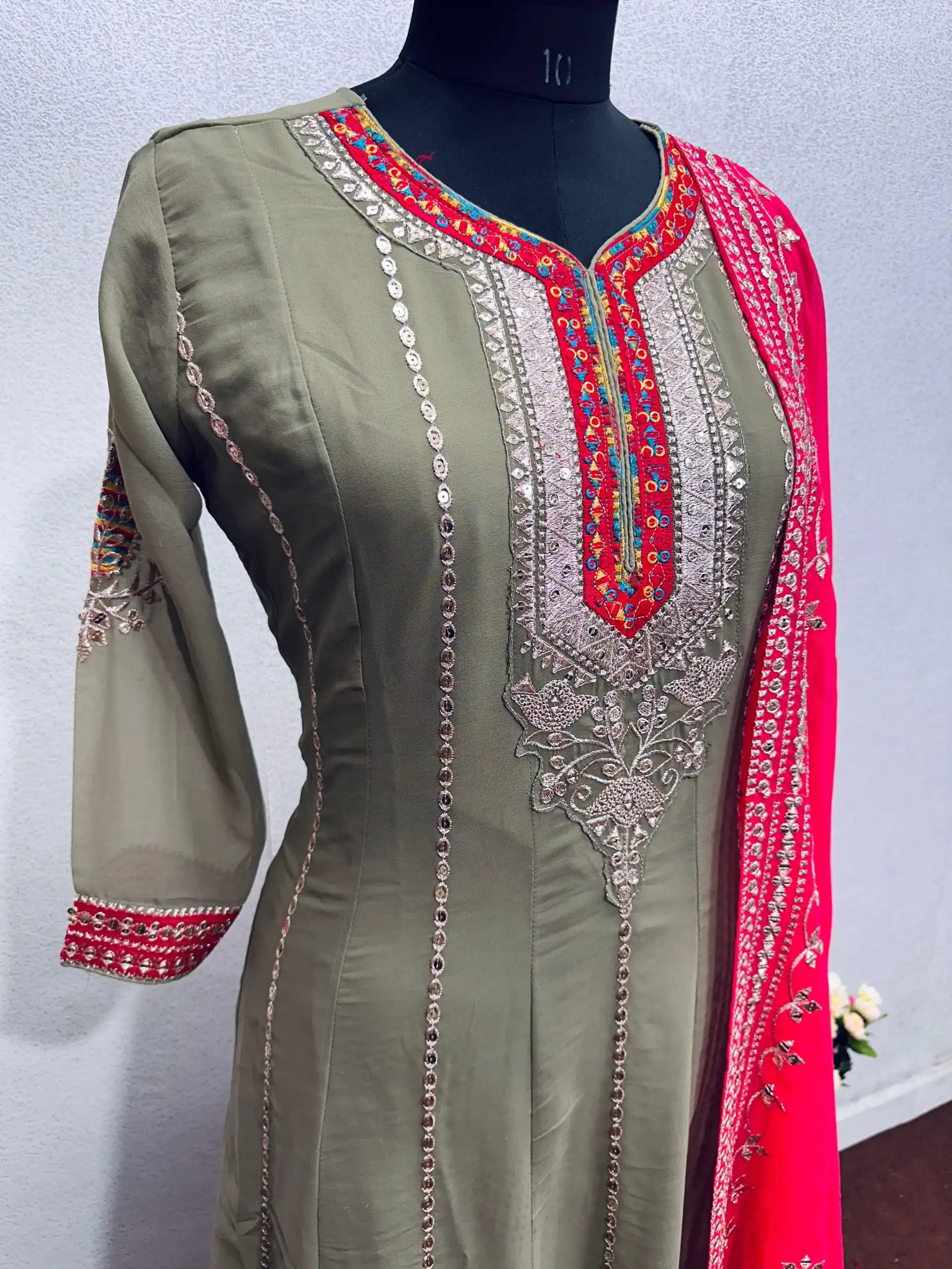KF 1638 Grey Color Georgette Embroidered Sequence Salwar Suit Wedding, Party, Festive, Events Etc.  Expected Delivery 4-6 Working Days @2199/-Only | Salwar suit, Casual Suits, Creative suits, Designer Suits, Palazzo Suits, Party Wear Suits, Straight Suits