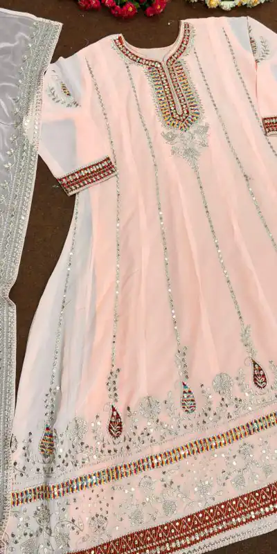 KF 1638 Light Peach Color Georgette Embroidered Sequence Salwar Suit Wedding, Party, Festive, Events Etc. Expected Delivery 4-6 Working Days @2199/-Only | Salwar suit, Casual Suits, Creative suits, Designer Suits, Palazzo Suits, Party Wear Suits, Straight Suits