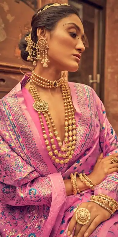 DDF 502 Pink Color Kashmiri Running Thread Zari Work Saree Casual, Party Wear, Events, Festivals Etc. Expected Delivery 4-6 Working Days 2399/- | Designer Sarees, Sarees, Bollywood Sarees, Creative Sarees, Embroidered Sarees, Ethnic Saree, Modern Digital sarees, Party Wear Sarees