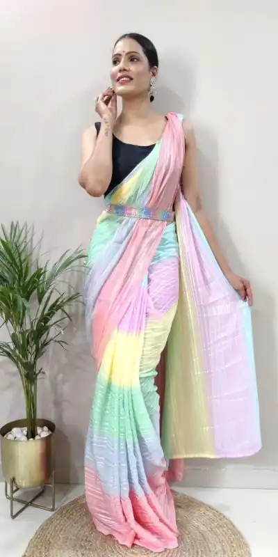MS 441 Rainbow Color Chiffon Zari All Over Rainbow Shade Saree Casual, Party Wear, Wedding, Events, Etc. Expected Delivery 4-6 Working Days 1499/- | Designer Sarees, Sarees, Bollywood Sarees, Creative Sarees, Embroidered Sarees, Ethnic Saree, Modern Digital sarees, Party Wear Sarees