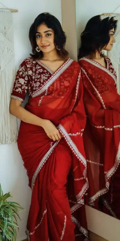  AC CADBURY Red Color Pure Soft Organza Zari Sequence Saree Casual, Wedding, Festive, Events Expected Delivery 4-6 Working Days @1949/- | Designer Sarees, Sarees, Bollywood Sarees, Creative Sarees, Embroidered Sarees, Ethnic Saree, Modern Digital sarees, Party Wear Sarees