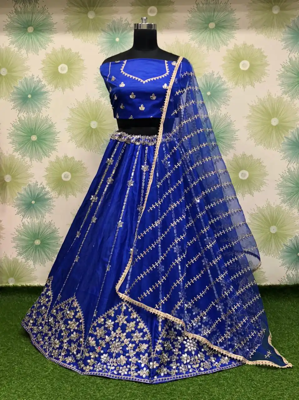 RC 213 Royal Blue Color Silk Embroidery Sequins Amazing Print Lehenga Choli Casual, Party Wedding, Festive, Events Etc. Delivery 4-6 Working Days 2499/- | Lehenga, Bollywood Lehenga, Creative Lehenga, Designer Lehenga, Embroidered Lehenga, Party Wear Lehenga