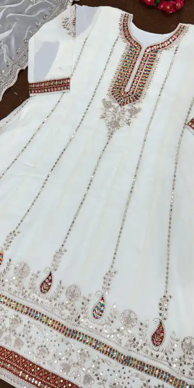 KF 1638 White Color Georgette Embroidered Sequence Salwar Suit Wedding, Party, Festive, Events Etc. Expected Delivery 4-6 Working Days @2199/-Only | Salwar suit, Casual Suits, Creative suits, Designer Suits, Palazzo Suits, Party Wear Suits, Straight Suits