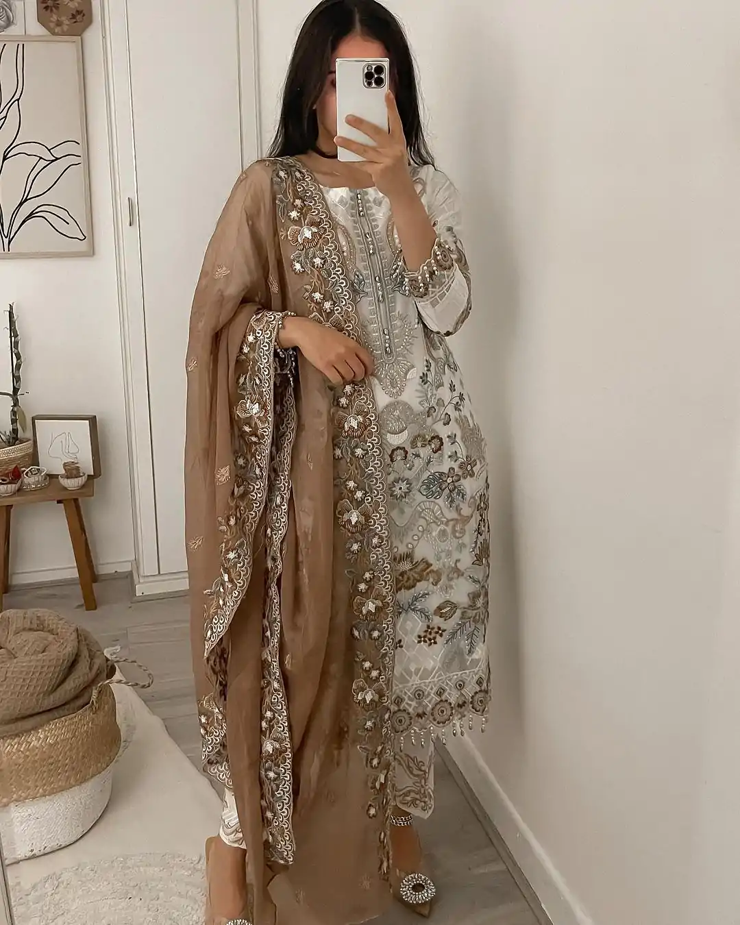 MF 423 White Color Faux Georgette Embroidery Sequence Salwar Suit  Wedding, Party, Festive, Events Etc. Expected 4-6 Working Days @2449/- | Salwar suit, Casual Suits, Creative suits, Designer Suits, Palazzo Suits, Party Wear Suits, Patiala Suits, Straight Suits