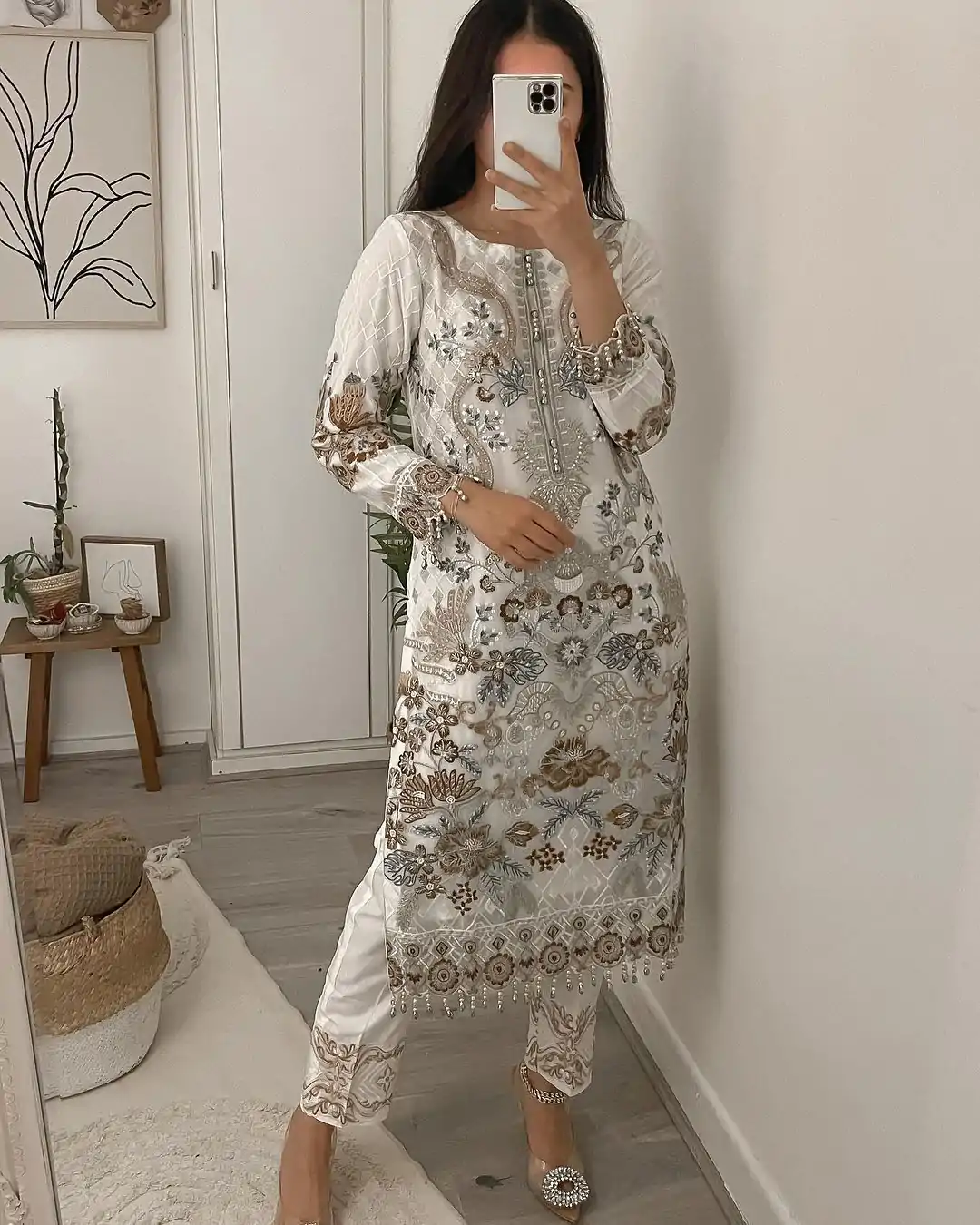 MF 423 White Color Faux Georgette Embroidery Sequence Salwar Suit  Wedding, Party, Festive, Events Etc. Expected 4-6 Working Days @2449/- | Salwar suit, Casual Suits, Creative suits, Designer Suits, Palazzo Suits, Party Wear Suits, Patiala Suits, Straight Suits