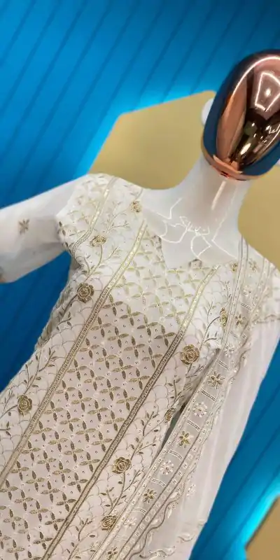 LG 1854 White color Georgette Sequence Embroidery Salwar Suit Casual, Wedding, Party, Festive, Events . Expected Delivery 4-6 Working Days @2149/- | Salwar suit, Casual Suits, Creative suits, Designer Suits, Palazzo Suits, Party Wear Suits, Patiala Suits, Straight Suits