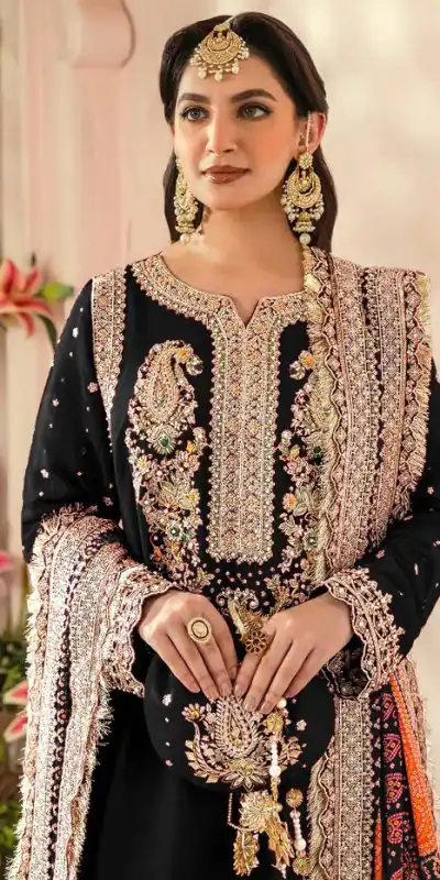 FC MARIA 1074 Black Color Heavy Georgette Embroidery Sequence Salwar Suit Wedding, Party, Festive events, etc.  Expected Delivery  4-6 Working Days @2149/- | Jump Suits, Salwar suit, Casual Suits, Creative suits, Designer Suits, Palazzo Suits, Party Wear Suits, Patiala Suits, Straight Suits