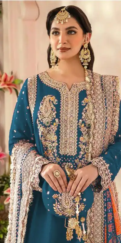 FC MARIA 1074 Blue Color Heavy Georgette Embroidery Sequence Salwar Suit Wedding, Party, Festive events, etc.  Expected Delivery  4-6 Working Days @2149/- | Jump Suits, Salwar suit, Casual Suits, Creative suits, Designer Suits, Palazzo Suits, Party Wear Suits, Patiala Suits, Straight Suits