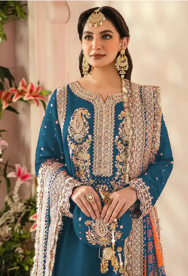 FC MARIA 1074 Blue Color Heavy Georgette Embroidery Sequence Salwar Suit Wedding, Party, Festive events, etc. Expected Delivery 4-6 Working Days @2149/- | Jump Suits, Salwar suit, Casual Suits, Creative suits, Designer Suits, Palazzo Suits, Party Wear Suits, Patiala Suits, Straight Suits