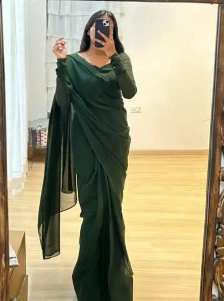   SC 271 Green Color Pure Soft Georgette Silk Design All Over Saree , Party Wear, Events, Festivals Expected Delivery 4-6 Working Days 1499/- | Designer Sarees, Sarees, Bollywood Sarees, Creative Sarees, Embroidered Sarees, Ethnic Saree, Modern Digital sarees, Party Wear Sarees