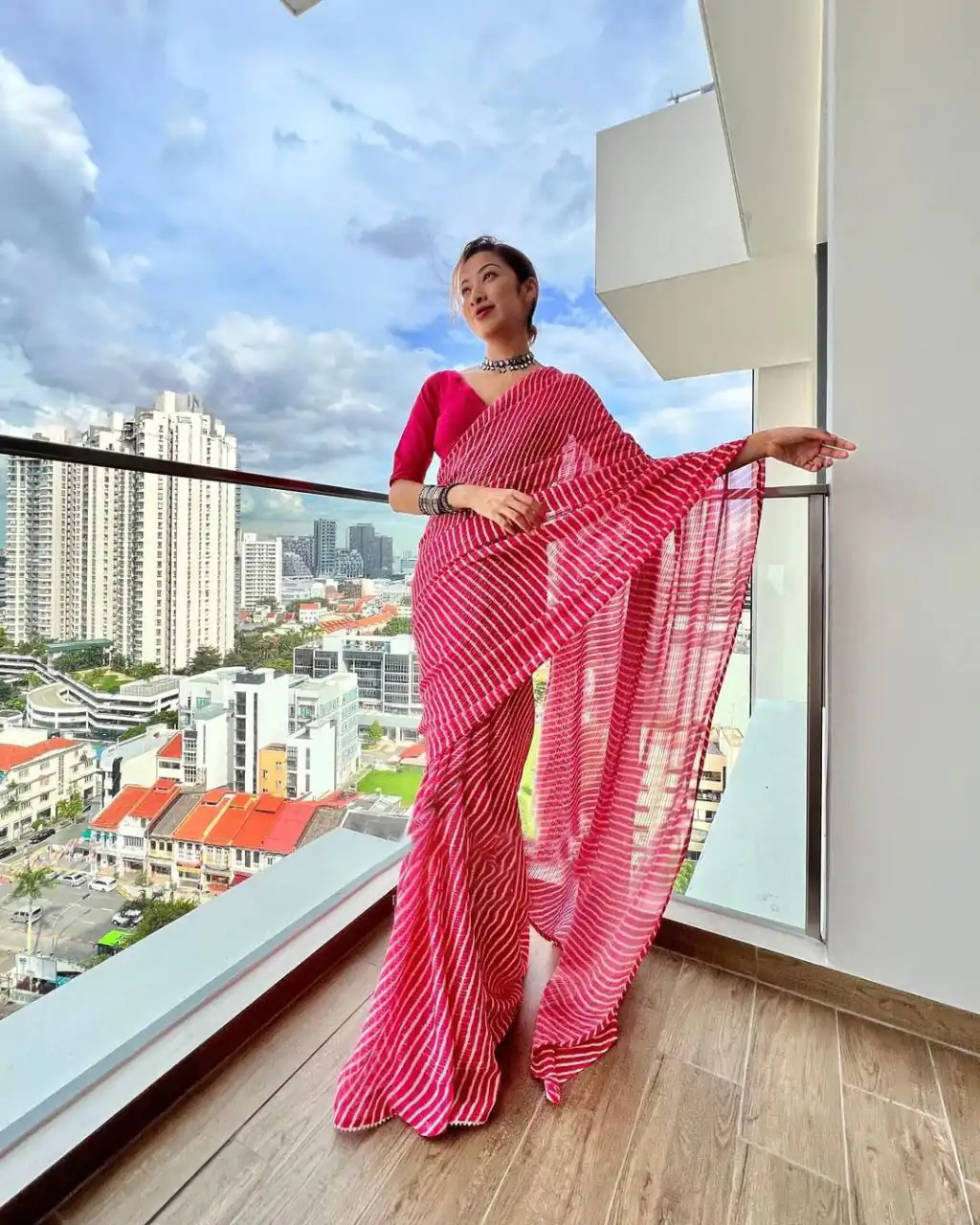 KD 356 Pink Color Georgette Sequence Crochet Laheriya Printed Work Saree Casual, Party Wear, Wedding, Events Etc. Expected Delivery 4-6 Working Days @1599/- | Designer Sarees, Embroidered Sarees, Sarees, Bollywood Sarees, Creative Sarees, Ethnic Saree, Modern Digital sarees, Party Wear Sarees
