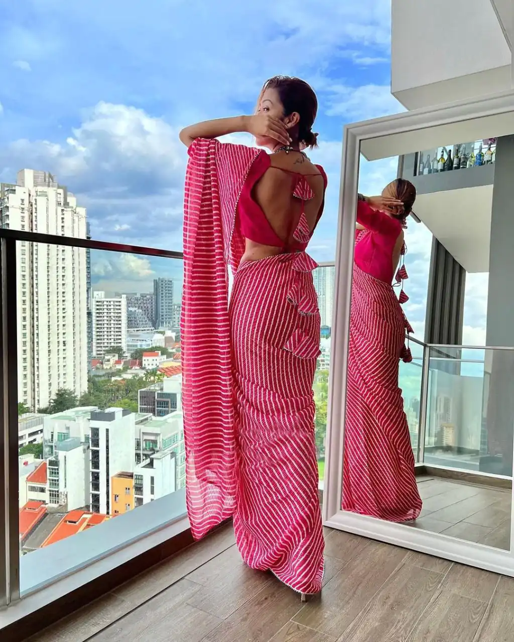 KD 356 Pink Color Georgette Sequence Crochet Laheriya Printed Work Saree Casual, Party Wear, Wedding, Events Etc. Expected Delivery 4-6 Working Days @1599/- | Designer Sarees, Embroidered Sarees, Sarees, Bollywood Sarees, Creative Sarees, Ethnic Saree, Modern Digital sarees, Party Wear Sarees