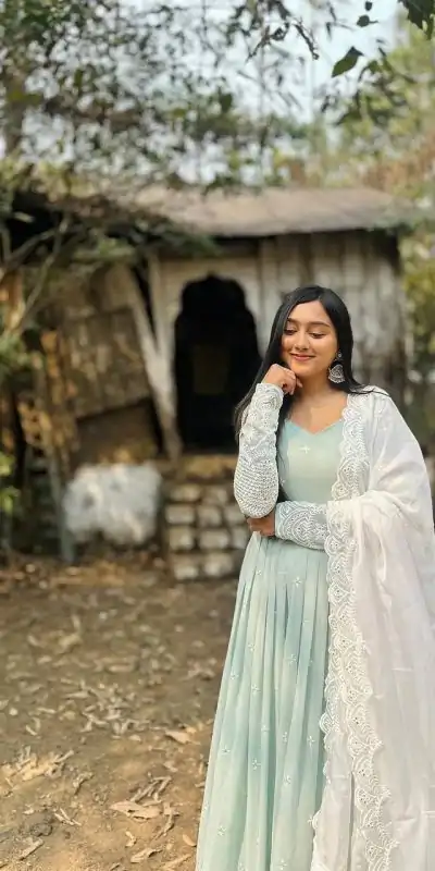   DC G47 Pista Green Color Georgette Embroidery Sequence Gown Casual, Wedding, Party, Festive, Events Etc. Expected Delivery 4-6 Working Days @2449/- | Gowns, Bollywood Gowns, Creative Gowns, Designer Gowns, Embroidered Gowns, Party Wear Gowns