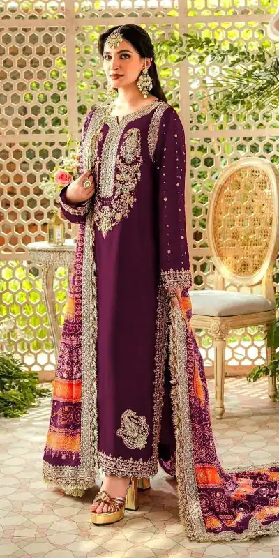 FC MARIA 1074 Purple Color Heavy Georgette Embroidery Sequence Salwar Suit Wedding, Party, Festive events, etc.  Expected Delivery  4-6 Working Days @2149/- | Jump Suits, Salwar suit, Casual Suits, Creative suits, Designer Suits, Palazzo Suits, Party Wear Suits, Patiala Suits, Straight Suits